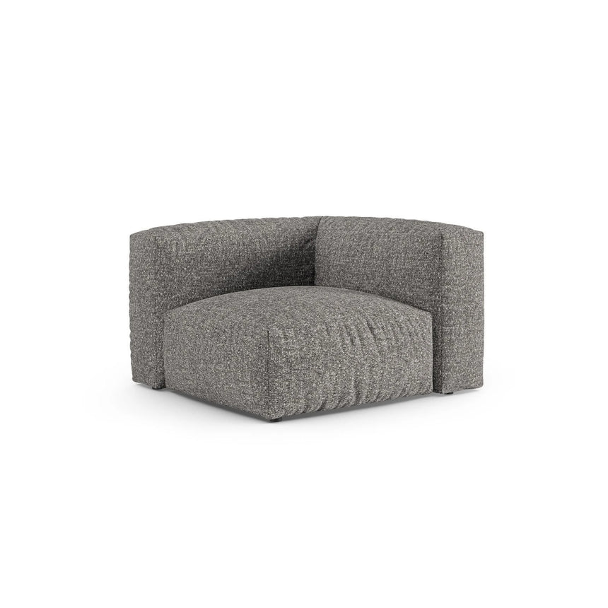 Martina Modulares Sofa Sitzelement, Symmetrisch, Sitztiefe 90 cm, aus Boucle in Graphit (Monet Graphite), 120x120 cm von Micadoni – Bild 3