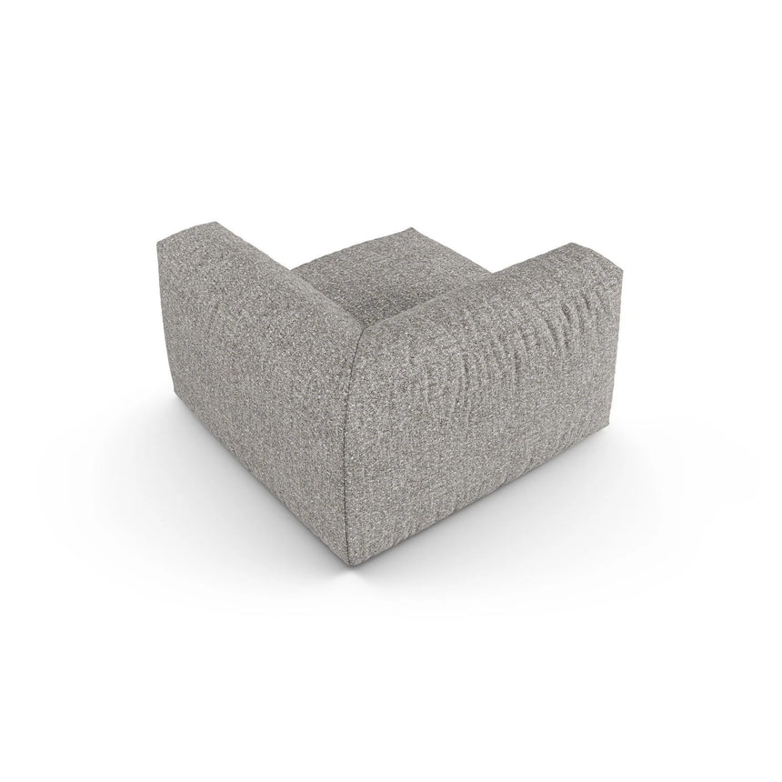 Martina Modulares Sofa Sitzelement, Symmetrisch, Sitztiefe 90 cm, aus Boucle in Graphit (Monet Graphite), 120x120 cm von Micadoni – Bild 4