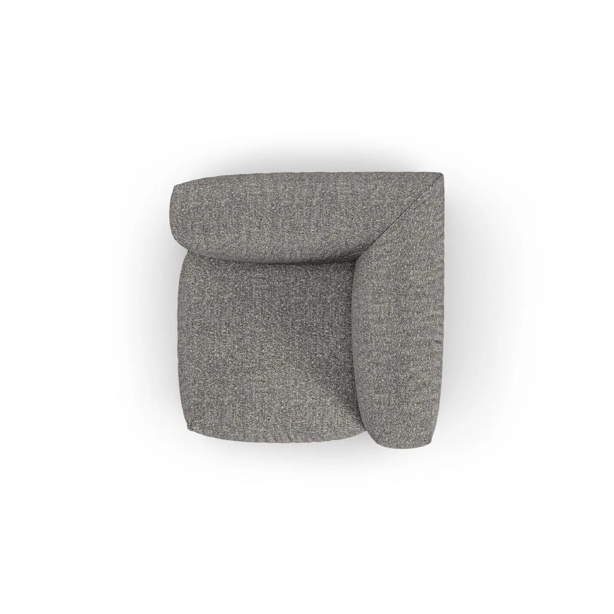 Martina Modulares Sofa Sitzelement, Symmetrisch, Sitztiefe 90 cm, aus Boucle in Graphit (Monet Graphite), 120x120 cm von Micadoni – Bild 5