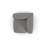 Martina Modulares Sofa Sitzelement, Symmetrisch, Sitztiefe 90 cm, aus Boucle in Graphit (Monet Graphite), 120x120 cm von Micadoni – Bild 5
