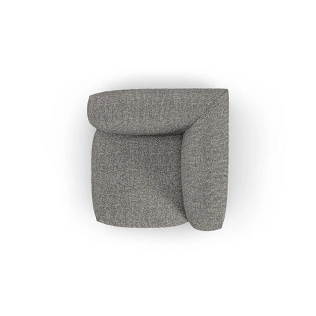 Martina Modulares Sofa Sitzelement, Symmetrisch, Sitztiefe 90 cm, aus Boucle in Graphit (Monet Graphite), 120x120 cm von Micadoni – Bild 5