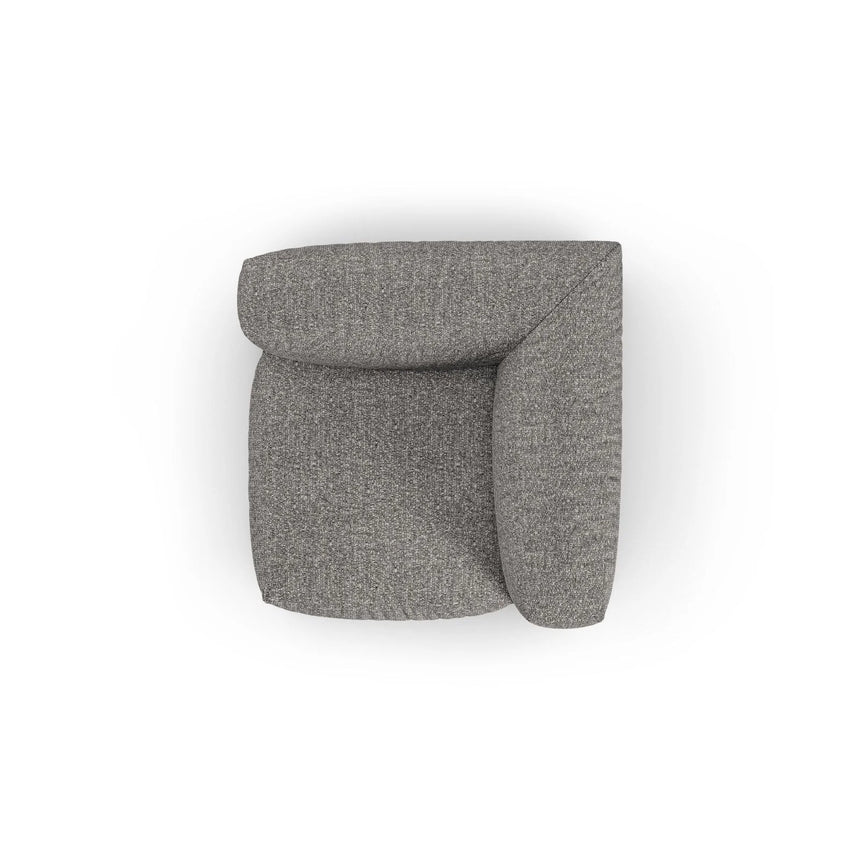 Martina Modulares Sofa Sitzelement, Symmetrisch, Sitztiefe 90 cm, aus Boucle in Graphit (Monet Graphite), 120x120 cm von Micadoni – Bild 5