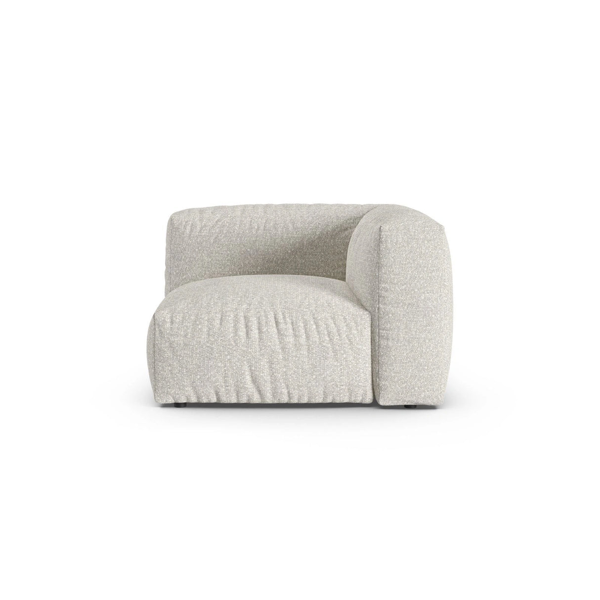 Martina Modulares Sofa Sitzelement, Symmetrisch, Sitztiefe 90 cm, aus Boucle in Grau Beige meliert (Monet Pearl), 120x120 cm von Micadoni – Bild 1