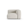 Martina Modulares Sofa Sitzelement, Symmetrisch, Sitztiefe 90 cm, aus Boucle in Grau Beige meliert (Monet Pearl), 120x120 cm von Micadoni – Bild 1