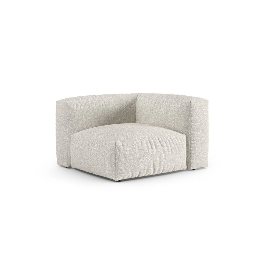 Martina Modulares Sofa Sitzelement, Symmetrisch, Sitztiefe 90 cm, aus Boucle in Grau Beige meliert (Monet Pearl), 120x120 cm von Micadoni – Bild 3