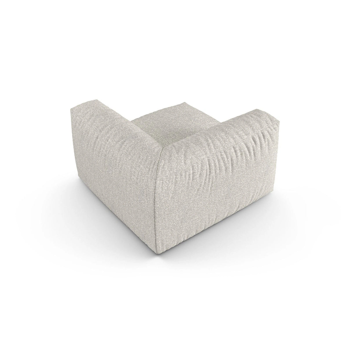 Martina Modulares Sofa Sitzelement, Symmetrisch, Sitztiefe 90 cm, aus Boucle in Grau Beige meliert (Monet Pearl), 120x120 cm von Micadoni – Bild 4