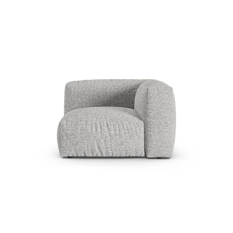 Martina Modulares Sofa Sitzelement, Symmetrisch, Sitztiefe 90 cm, aus Boucle in Silber (Monet Silver), 120x120 cm von Micadoni – Bild 1