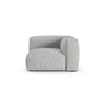 Martina Modulares Sofa Sitzelement, Symmetrisch, Sitztiefe 90 cm, aus Boucle in Silber (Monet Silver), 120x120 cm von Micadoni – Bild 1