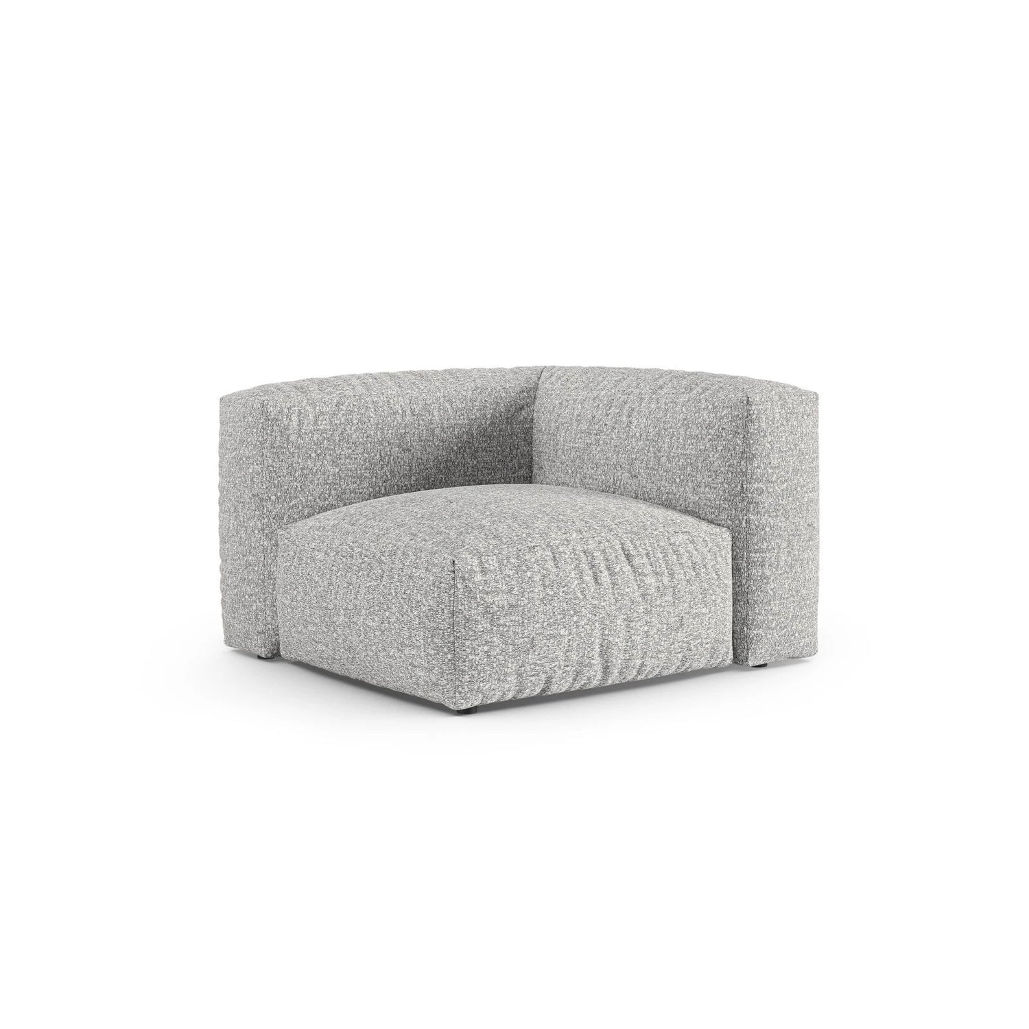 Martina Modulares Sofa Sitzelement, Symmetrisch, Sitztiefe 90 cm, aus Boucle in Silber (Monet Silver), 120x120 cm von Micadoni – Bild 3