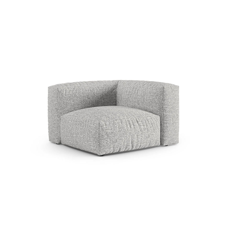 Martina Modulares Sofa Sitzelement, Symmetrisch, Sitztiefe 90 cm, aus Boucle in Silber (Monet Silver), 120x120 cm von Micadoni – Bild 3