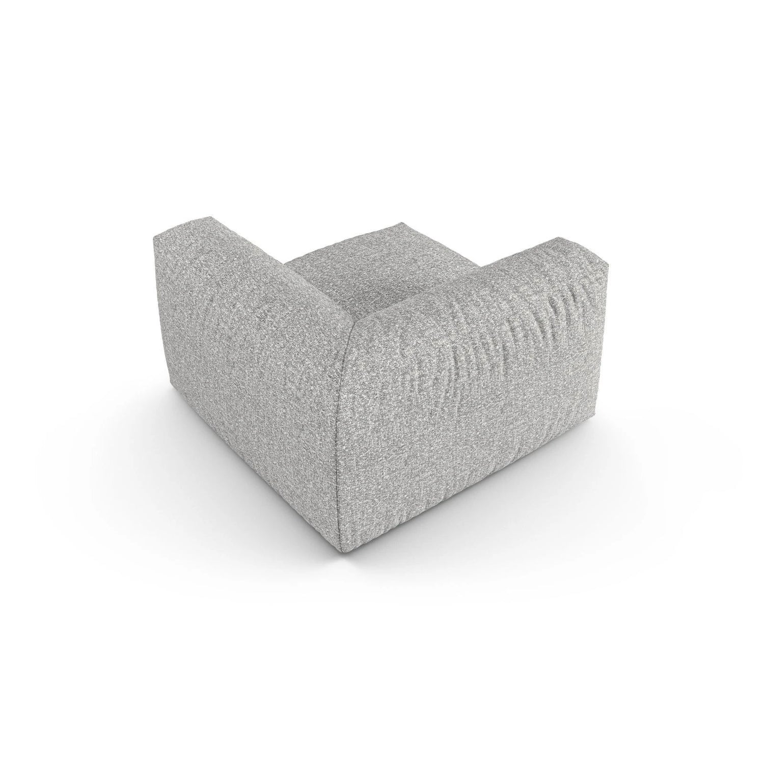 Martina Modulares Sofa Sitzelement, Symmetrisch, Sitztiefe 90 cm, aus Boucle in Silber (Monet Silver), 120x120 cm von Micadoni – Bild 4