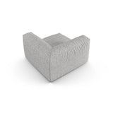 Martina Modulares Sofa Sitzelement, Symmetrisch, Sitztiefe 90 cm, aus Boucle in Silber (Monet Silver), 120x120 cm von Micadoni – Bild 4