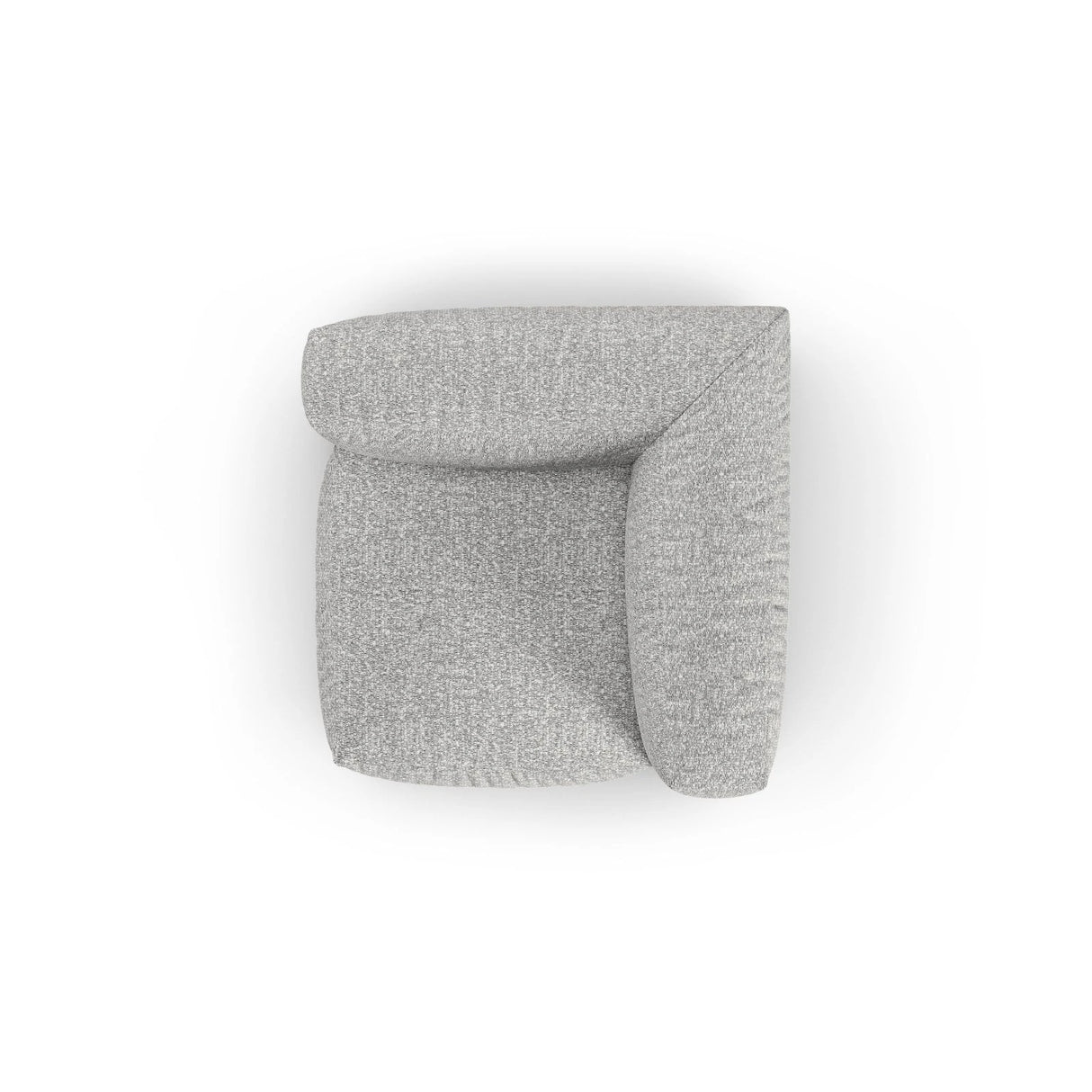 Martina Modulares Sofa Sitzelement, Symmetrisch, Sitztiefe 90 cm, aus Boucle in Silber (Monet Silver), 120x120 cm von Micadoni – Bild 5