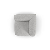 Martina Modulares Sofa Sitzelement, Symmetrisch, Sitztiefe 90 cm, aus Boucle in Silber (Monet Silver), 120x120 cm von Micadoni – Bild 5