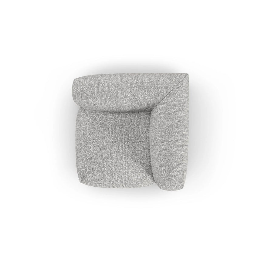 Martina Modulares Sofa Sitzelement, Symmetrisch, Sitztiefe 90 cm, aus Boucle in Silber (Monet Silver), 120x120 cm von Micadoni – Bild 5