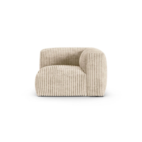 Martina Modulares Sofa Sitzelement, Symmetrisch, Sitztiefe 90 cm, aus Cord in Leichtes Beige (Tilia 03), 120x120 cm von Micadoni – Bild 1