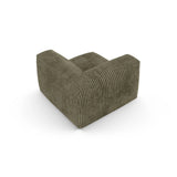 Martina Modulares Sofa Sitzelement, Symmetrisch, Sitztiefe 90 cm, aus Cord in Moosgrün (Tilia 37), 120x120 cm von Micadoni – Bild 4