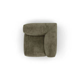 Martina Modulares Sofa Sitzelement, Symmetrisch, Sitztiefe 90 cm, aus Cord in Moosgrün (Tilia 37), 120x120 cm von Micadoni – Bild 5
