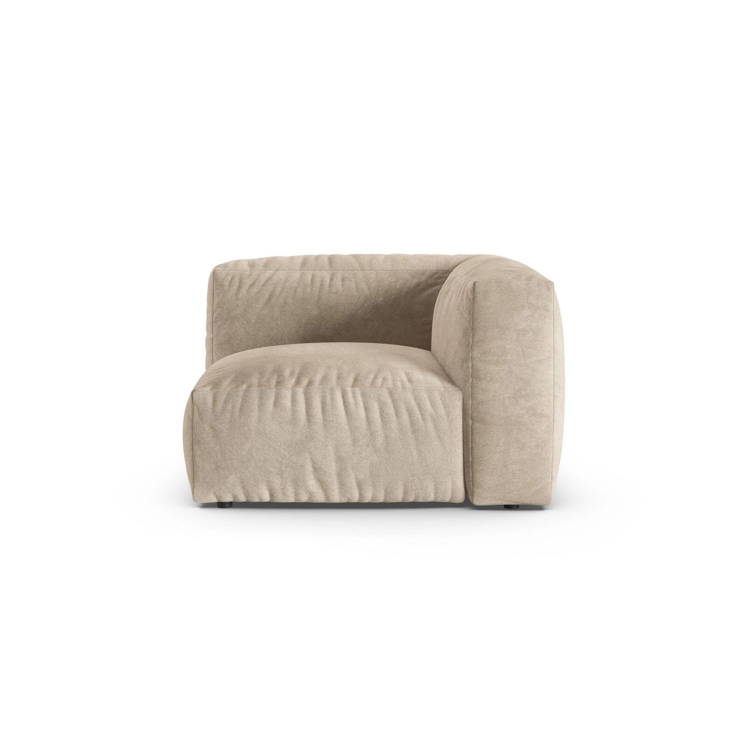 Martina Modulares Sofa Sitzelement, Symmetrisch, Sitztiefe 90 cm, aus Samt, Cord, Boucle oder Strukturstoff, 120x120 cm von Micadoni – Bild 1