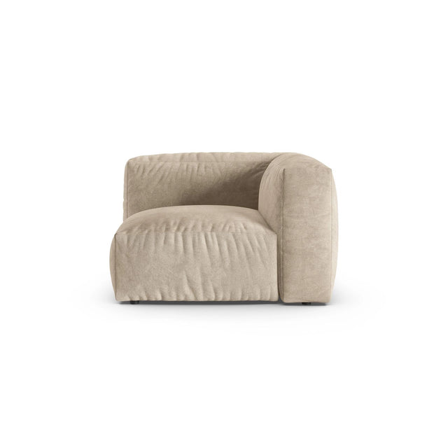 Martina Modulares Sofa Sitzelement, Symmetrisch, Sitztiefe 90 cm, aus Samt, Cord, Boucle oder Strukturstoff, 120x120 cm von Micadoni – Bild 1