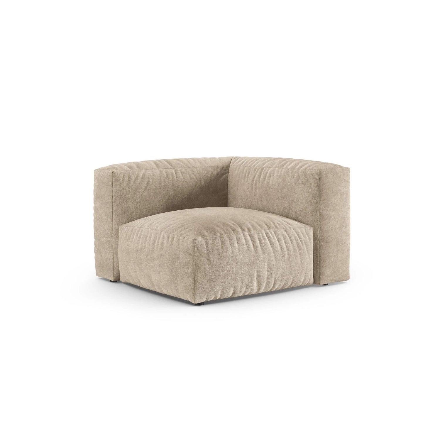 Martina Modulares Sofa Sitzelement, Symmetrisch, Sitztiefe 90 cm, aus Samt, Cord, Boucle oder Strukturstoff, 120x120 cm von Micadoni – Bild 3