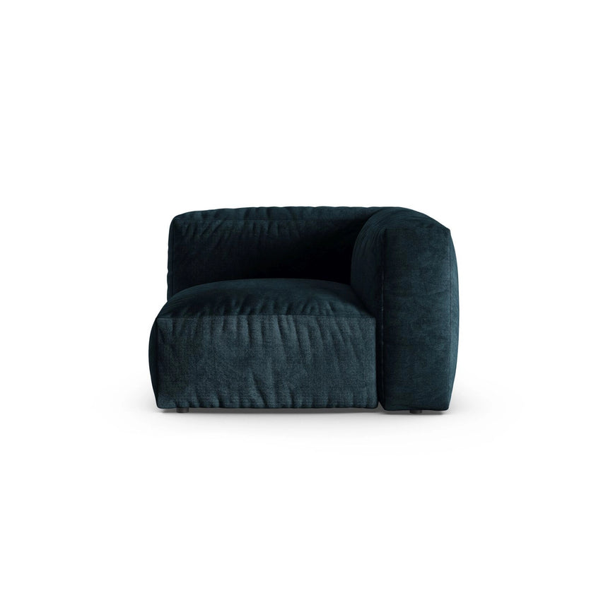 Martina Modulares Sofa Sitzelement, Symmetrisch, Sitztiefe 90 cm, aus Samt in Deep Petrol (Vogue 13), 120x120 cm von Micadoni – Bild 1