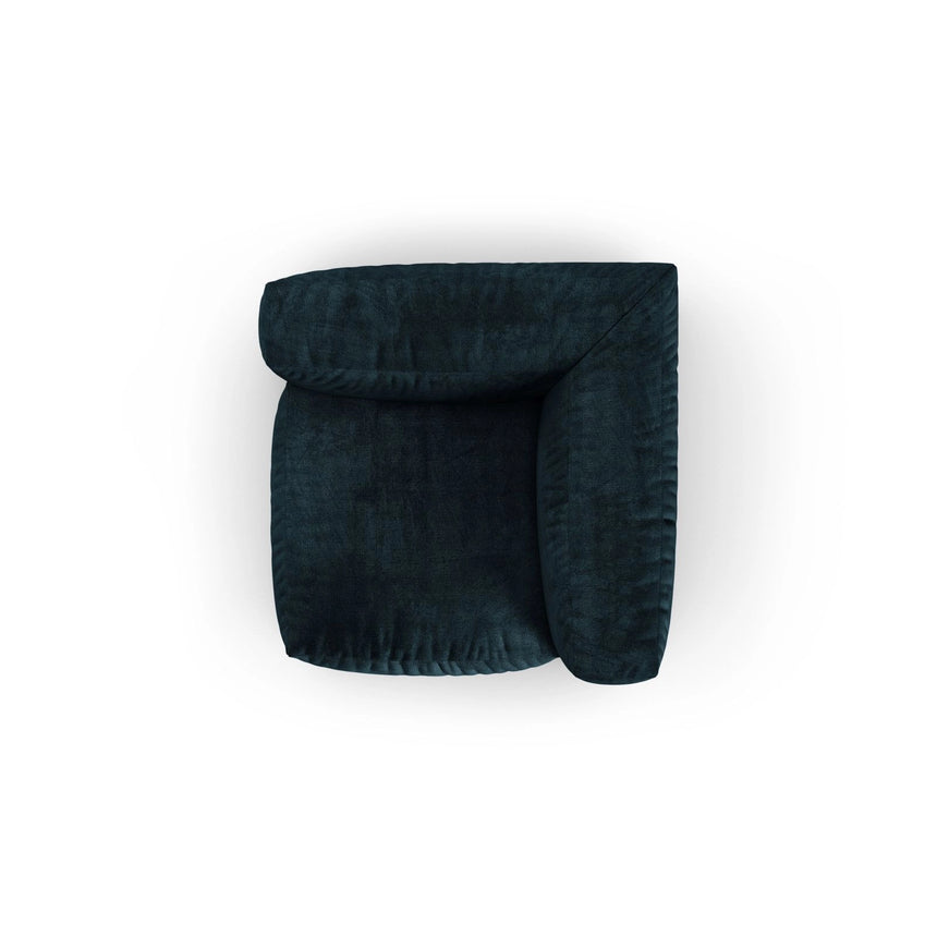 Martina Modulares Sofa Sitzelement, Symmetrisch, Sitztiefe 90 cm, aus Samt in Deep Petrol (Vogue 13), 120x120 cm von Micadoni – Bild 5