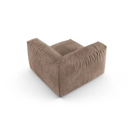 Martina Modulares Sofa Sitzelement, Symmetrisch, Sitztiefe 90 cm, aus Samt in Dunkelbeige (Vogue 3), 120x120 cm von Micadoni – Bild 4