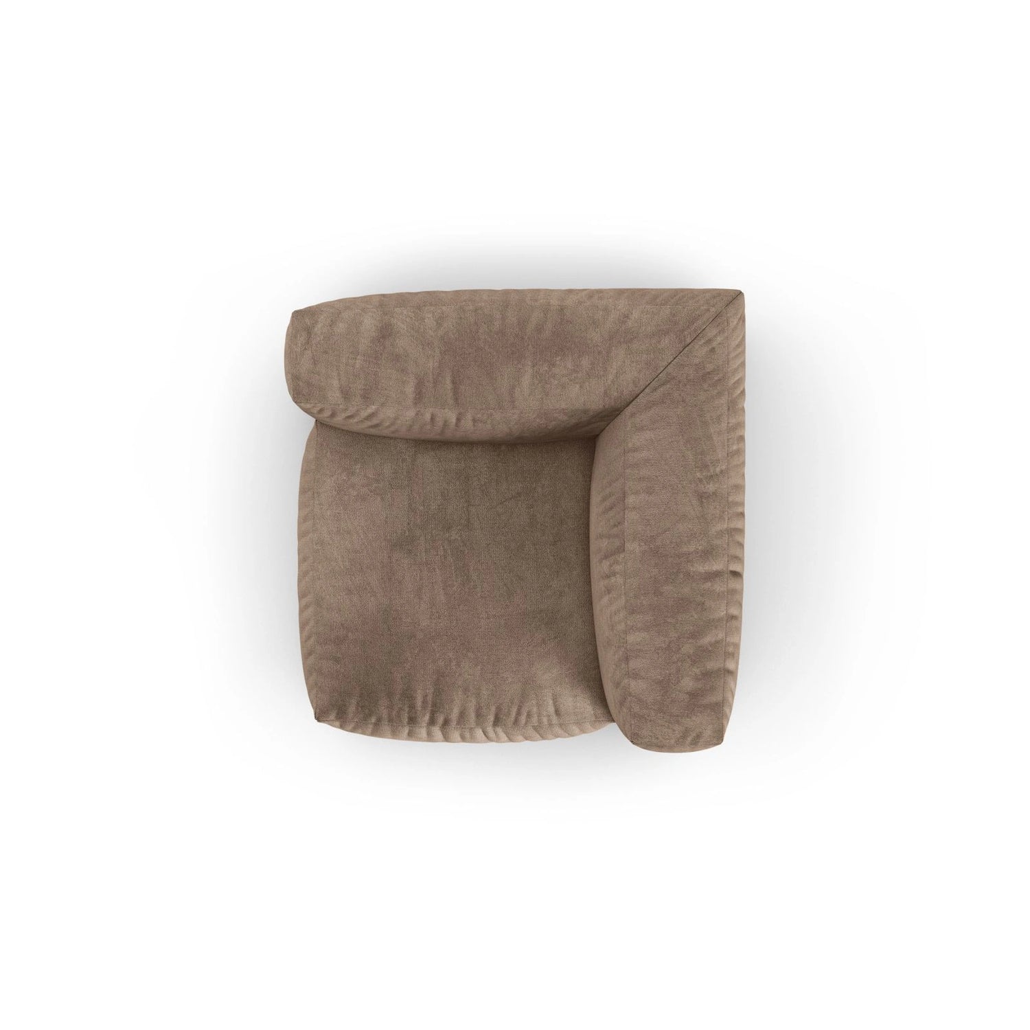 Martina Modulares Sofa Sitzelement, Symmetrisch, Sitztiefe 90 cm, aus Samt in Dunkelbeige (Vogue 3), 120x120 cm von Micadoni – Bild 5