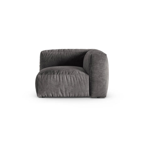 Martina Modulares Sofa Sitzelement, Symmetrisch, Sitztiefe 90 cm, aus Samt in Grau (Vogue 15), 120x120 cm von Micadoni – Bild 1