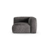 Martina Modulares Sofa Sitzelement, Symmetrisch, Sitztiefe 90 cm, aus Samt in Grau (Vogue 15), 120x120 cm von Micadoni – Bild 1