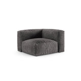 Martina Modulares Sofa Sitzelement, Symmetrisch, Sitztiefe 90 cm, aus Samt in Grau (Vogue 15), 120x120 cm von Micadoni – Bild 3