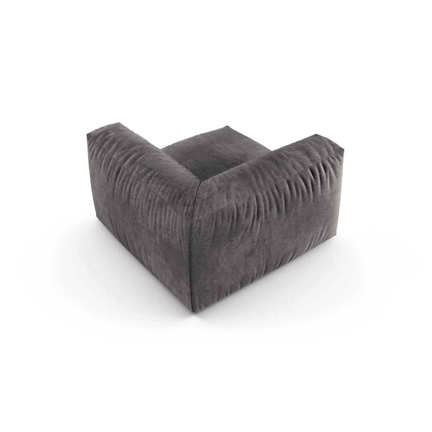 Martina Modulares Sofa Sitzelement, Symmetrisch, Sitztiefe 90 cm, aus Samt in Grau (Vogue 15), 120x120 cm von Micadoni – Bild 4