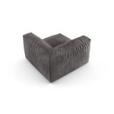 Martina Modulares Sofa Sitzelement, Symmetrisch, Sitztiefe 90 cm, aus Samt in Grau (Vogue 15), 120x120 cm von Micadoni – Bild 4