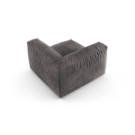 Martina Modulares Sofa Sitzelement, Symmetrisch, Sitztiefe 90 cm, aus Samt in Grau (Vogue 15), 120x120 cm von Micadoni – Bild 4