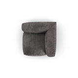Martina Modulares Sofa Sitzelement, Symmetrisch, Sitztiefe 90 cm, aus Samt in Grau (Vogue 15), 120x120 cm von Micadoni – Bild 5