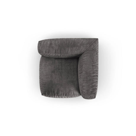 Martina Modulares Sofa Sitzelement, Symmetrisch, Sitztiefe 90 cm, aus Samt in Grau (Vogue 15), 120x120 cm von Micadoni – Bild 5