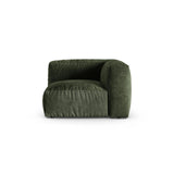 Martina Modulares Sofa Sitzelement, Symmetrisch, Sitztiefe 90 cm, aus Samt in Grün (Vogue 11), 120x120 cm von Micadoni – Bild 1