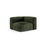 Martina Modulares Sofa Sitzelement, Symmetrisch, Sitztiefe 90 cm, aus Samt in Grün (Vogue 11), 120x120 cm von Micadoni – Bild 3