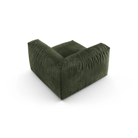 Martina Modulares Sofa Sitzelement, Symmetrisch, Sitztiefe 90 cm, aus Samt in Grün (Vogue 11), 120x120 cm von Micadoni – Bild 4