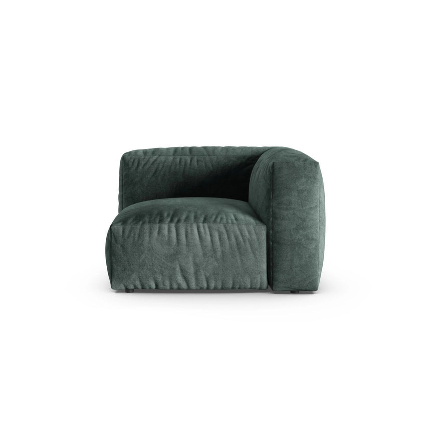 Martina Modulares Sofa Sitzelement, Symmetrisch, Sitztiefe 90 cm, aus Samt in Petrol (Vogue 12), 120x120 cm von Micadoni – Bild 1