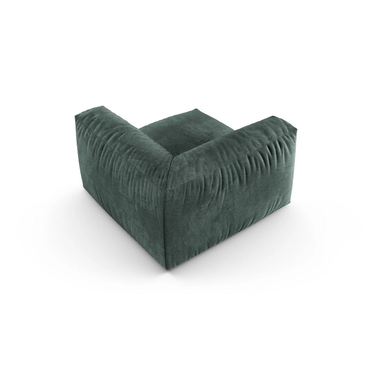 Martina Modulares Sofa Sitzelement, Symmetrisch, Sitztiefe 90 cm, aus Samt in Petrol (Vogue 12), 120x120 cm von Micadoni – Bild 4