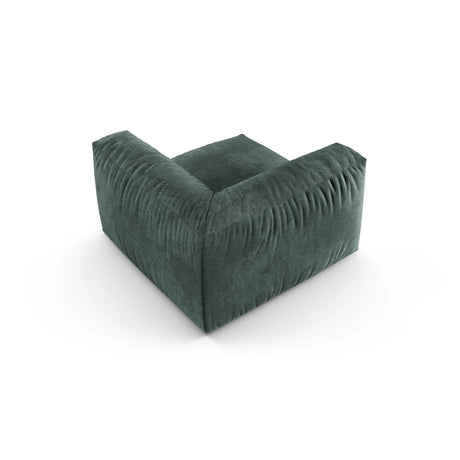 Martina Modulares Sofa Sitzelement, Symmetrisch, Sitztiefe 90 cm, aus Samt in Petrol (Vogue 12), 120x120 cm von Micadoni – Bild 4