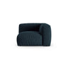 Martina Modulares Sofa Sitzelement, Symmetrisch, Sitztiefe 90 cm, aus Strukturierter Stoff in Blau Jeans (Boston Ocean), 120x120 cm von Micadoni – Bild 1