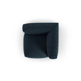 Martina Modulares Sofa Sitzelement, Symmetrisch, Sitztiefe 90 cm, aus Strukturierter Stoff in Blau Jeans (Boston Ocean), 120x120 cm von Micadoni – Bild 5