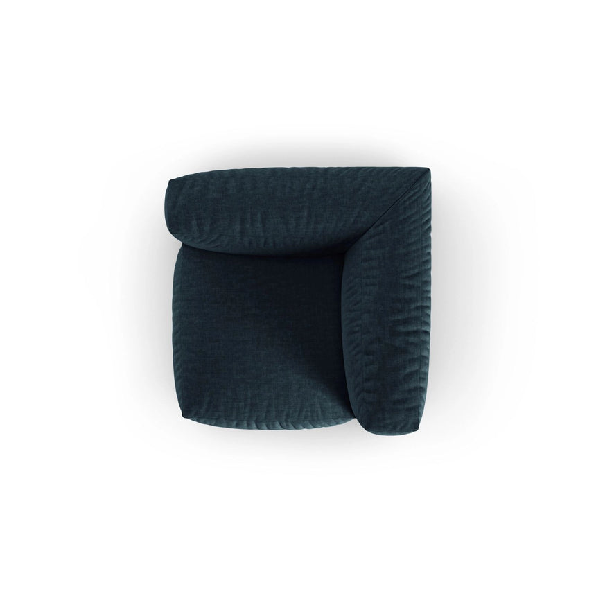 Martina Modulares Sofa Sitzelement, Symmetrisch, Sitztiefe 90 cm, aus Strukturierter Stoff in Blau Jeans (Boston Ocean), 120x120 cm von Micadoni – Bild 5