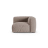 Martina Modulares Sofa Sitzelement, Symmetrisch, Sitztiefe 90 cm, aus Strukturierter Stoff in Dunkelbeige (Boston Trufa), 120x120 cm von Micadoni – Bild 1