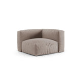 Martina Modulares Sofa Sitzelement, Symmetrisch, Sitztiefe 90 cm, aus Strukturierter Stoff in Dunkelbeige (Boston Trufa), 120x120 cm von Micadoni – Bild 3