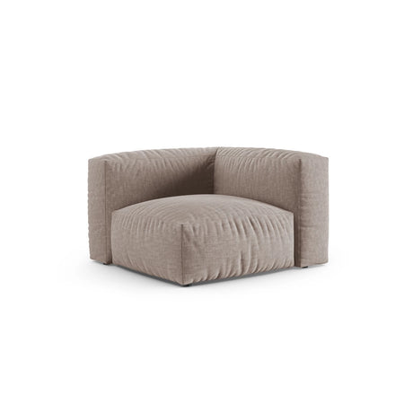 Martina Modulares Sofa Sitzelement, Symmetrisch, Sitztiefe 90 cm, aus Strukturierter Stoff in Dunkelbeige (Boston Trufa), 120x120 cm von Micadoni – Bild 3
