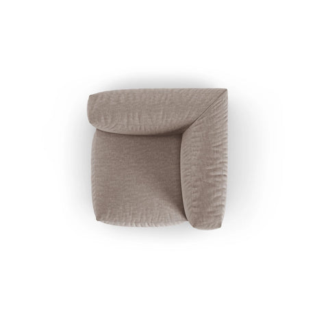 Martina Modulares Sofa Sitzelement, Symmetrisch, Sitztiefe 90 cm, aus Strukturierter Stoff in Dunkelbeige (Boston Trufa), 120x120 cm von Micadoni – Bild 5